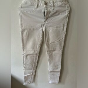 American Eagle Next Level Stretch White 5 Pocket Skinny Jeans